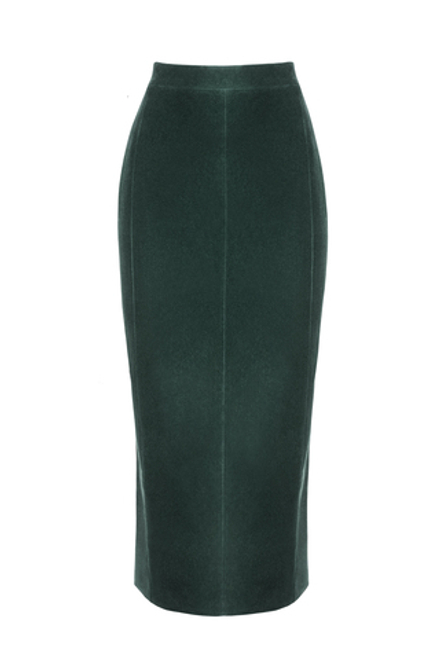 “Velvet moon” Юбка миди годе из шелковистого бархата.