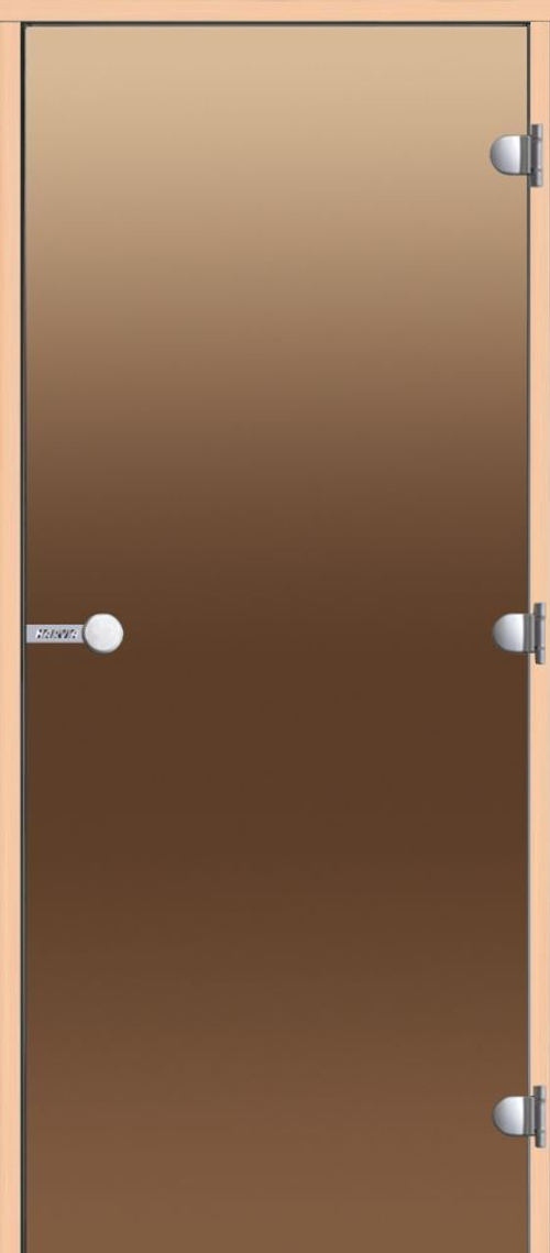 HARVIA Двери стеклянные 9/21 коробка ольха, бронза D92101L