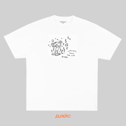 Футболка мужская Carhartt WIP Tools For Life артикул:I033262_white - купить в магазине Дайс