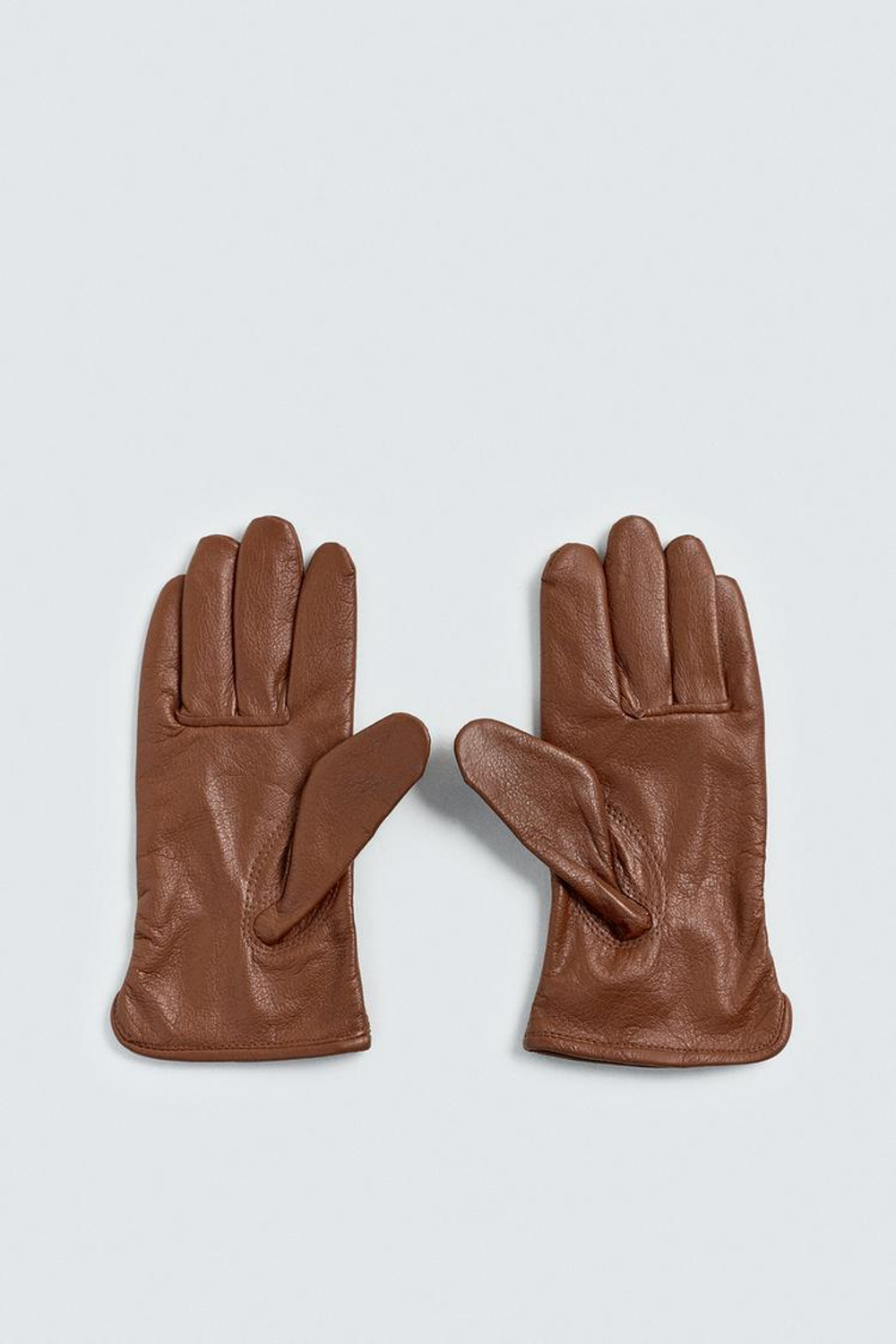 ZARA КОЖАНЫЕ ПЕРЧАТКИ, КОРИЧНЕВЫЙ