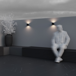 Уличный настенный светильник Outdoor O490WL-L6B3K