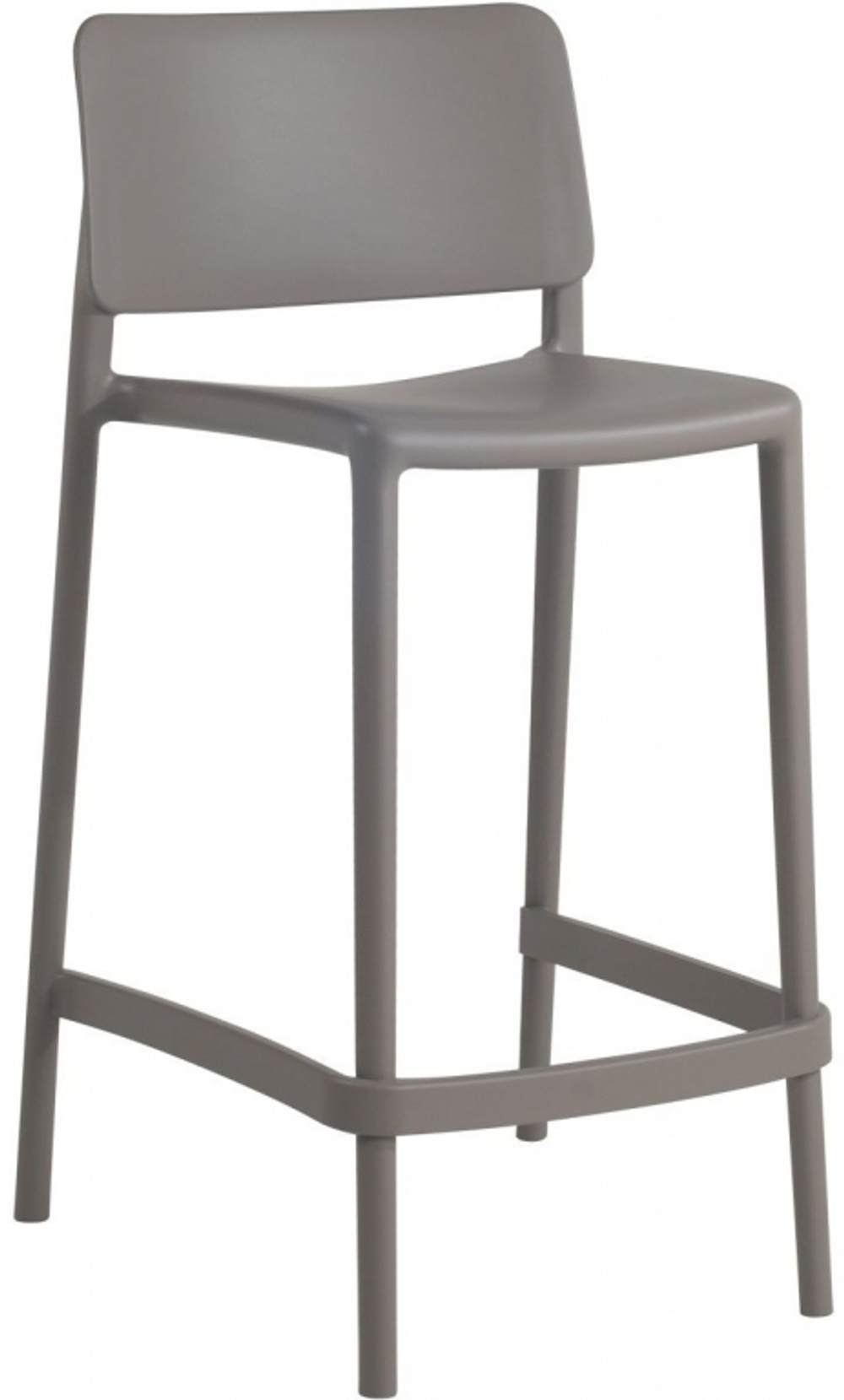 Стул пластиковый полубарный Papatya Joy-S Bar 65, тортора