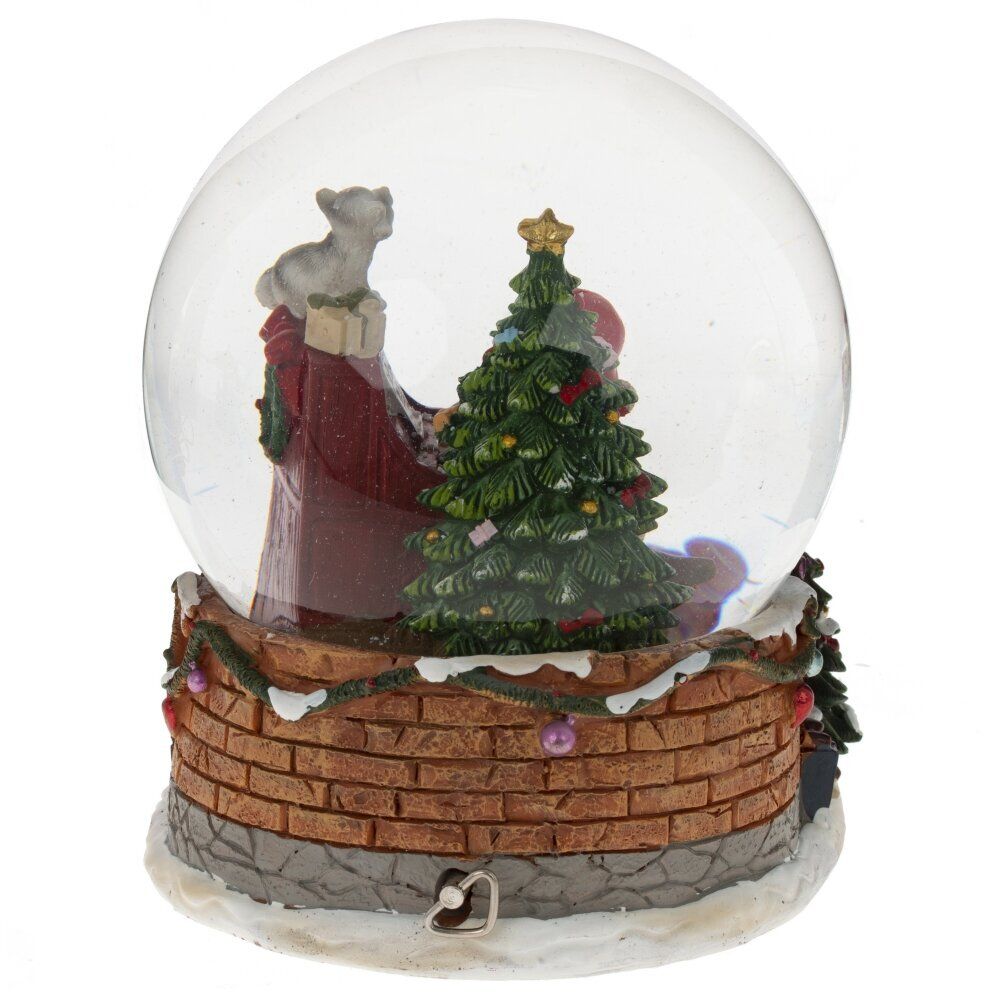 GAEM Фигурка декор в стекл шаре "Дед Мороз" (муз с ключ), D 15 см, L16 W17 H20 см