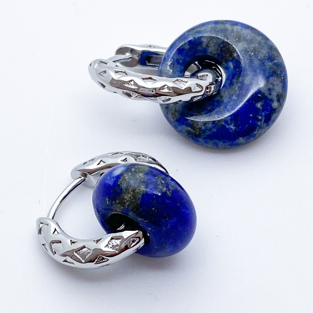 Швензы-кольца, цвет серебро, размер 19*4 мм, цена за пару