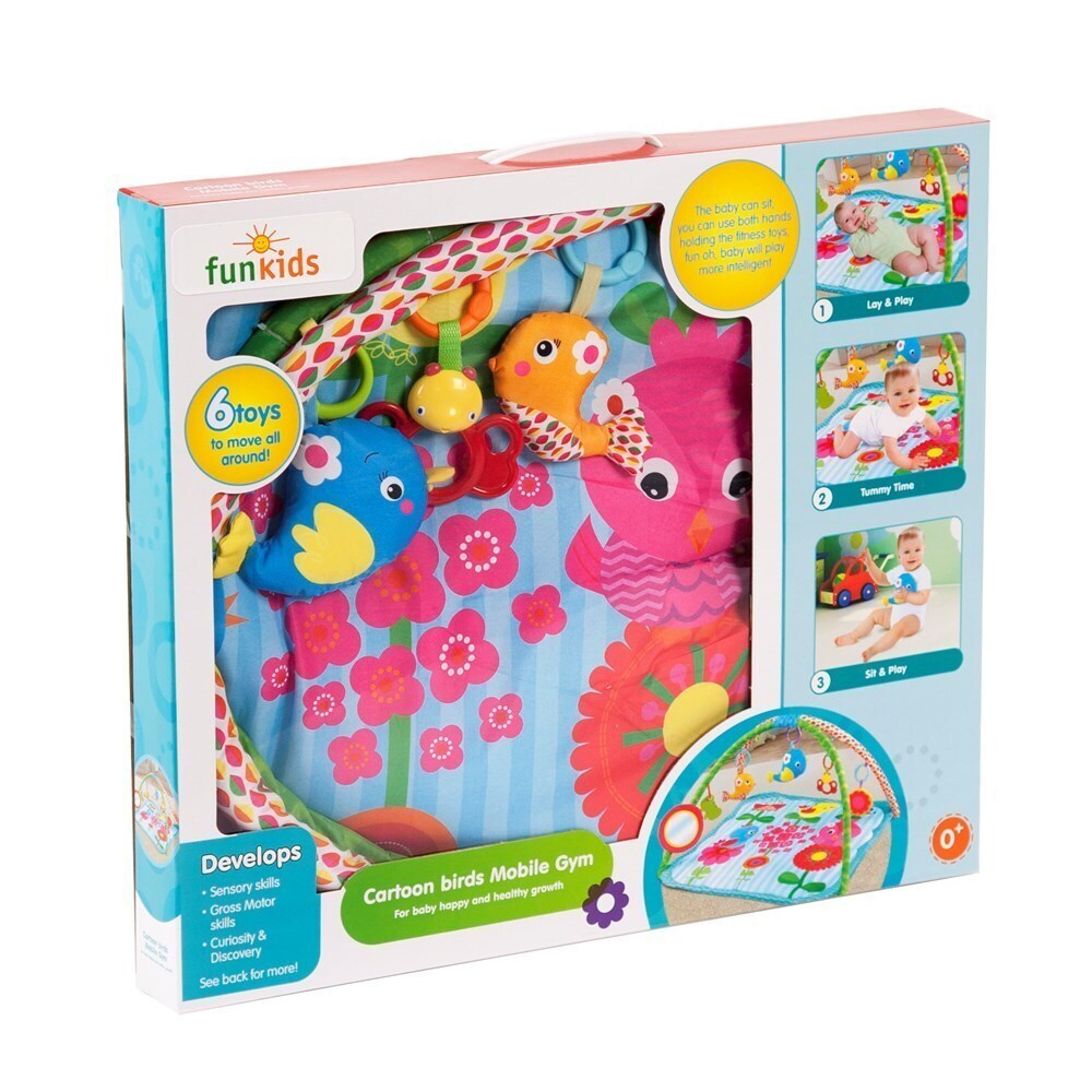 Игровой развивающий коврик Funkids Cartoon Birds Gym