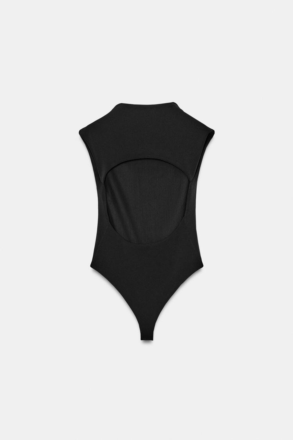 ZARA БОДИ С ВЫРЕЗАМИ ИЗ ЭЛАСТИЧНОЙ ТКАНИ, ЧЕРНЫЙ