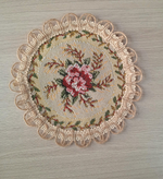 Набор гобеленовых салфеток Маки D15 см 10 шт