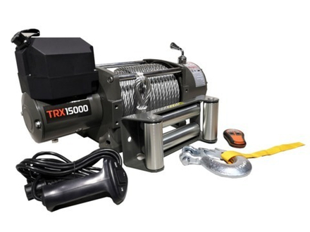 Лебедка автомобильная 4REVO TRX-15000 12V (стальной трос)