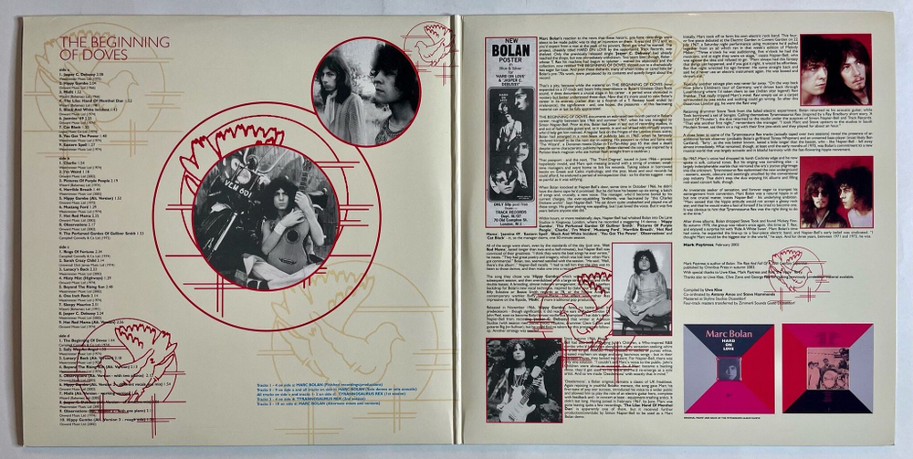 Винтажная виниловая пластинка LP Marc Bolan The Beginning Of Doves (Italy 2004)