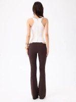 BROWN CUTOUT TROUSERS