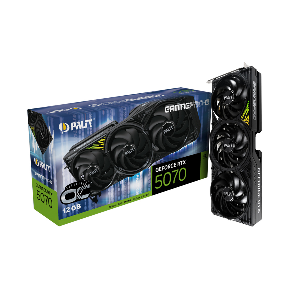 Видеокарта PALIT RTX5070 GAMINGPRO-S OC 12GB (NE75070T19K9-GB2050U)