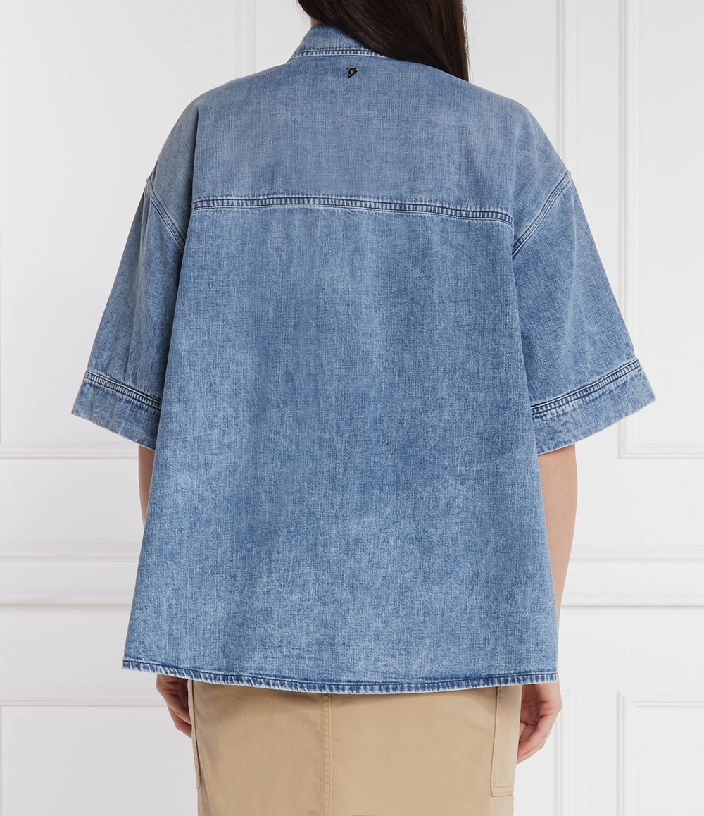 Джинсовая рубашка DONDUP - made in Italy - голубой(DC344 DF0272D HE8)