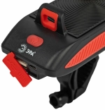 ЭРА Фонарь для велосипеда аккумуляторный VA-802 с сигналом и держателем