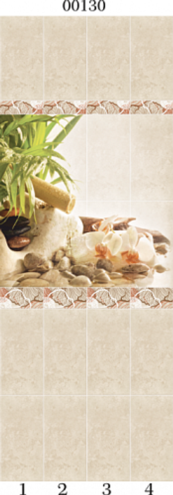 Панель ПВХ фотопечать 3D Panda Цветущий шиповник 2700х250 мм