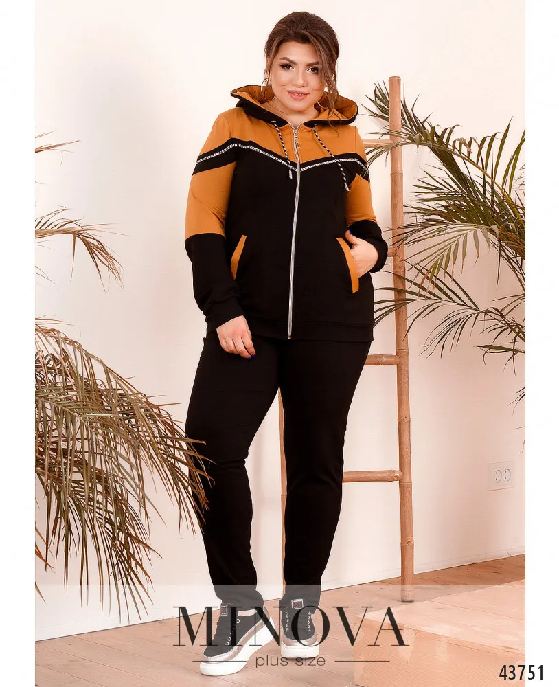 Костюм 8-280-чёрный-горчица Minova