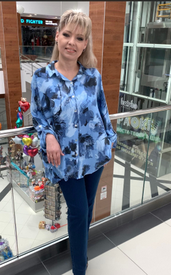 Итальянская рубашка-туника на плюс сайз размер