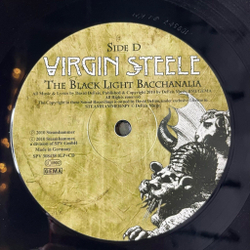 Винтажная виниловая пластинка LP Virgin Steele The Black Light Bacchanalia (Germany 2010)