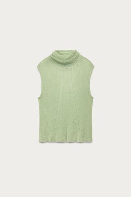 ZARA X MARISA BERENSON ТОП БЕЗ РУКАВОВ, ЦВЕТ МОРСКОЙ ВОЛНЫ