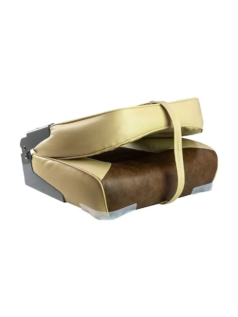 Кресло MR мягкое складн., винил (песочный/корич) 75121SB-MR