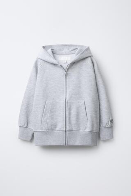 ZARA БАЗОВАЯ ТОЛСТОВКА НА МОЛНИИ, СЕРЫЙ МЕЛАНЖ