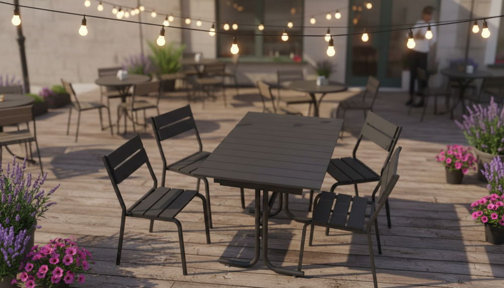 Комплект мебели "Бавария", стол 120*80 см+ 4 стула