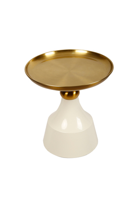 Стол журнальный Ist Casa Ажур, 51x54 см, белый, золото