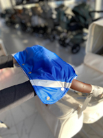 Муфта для рук на коляску, цвет. синий