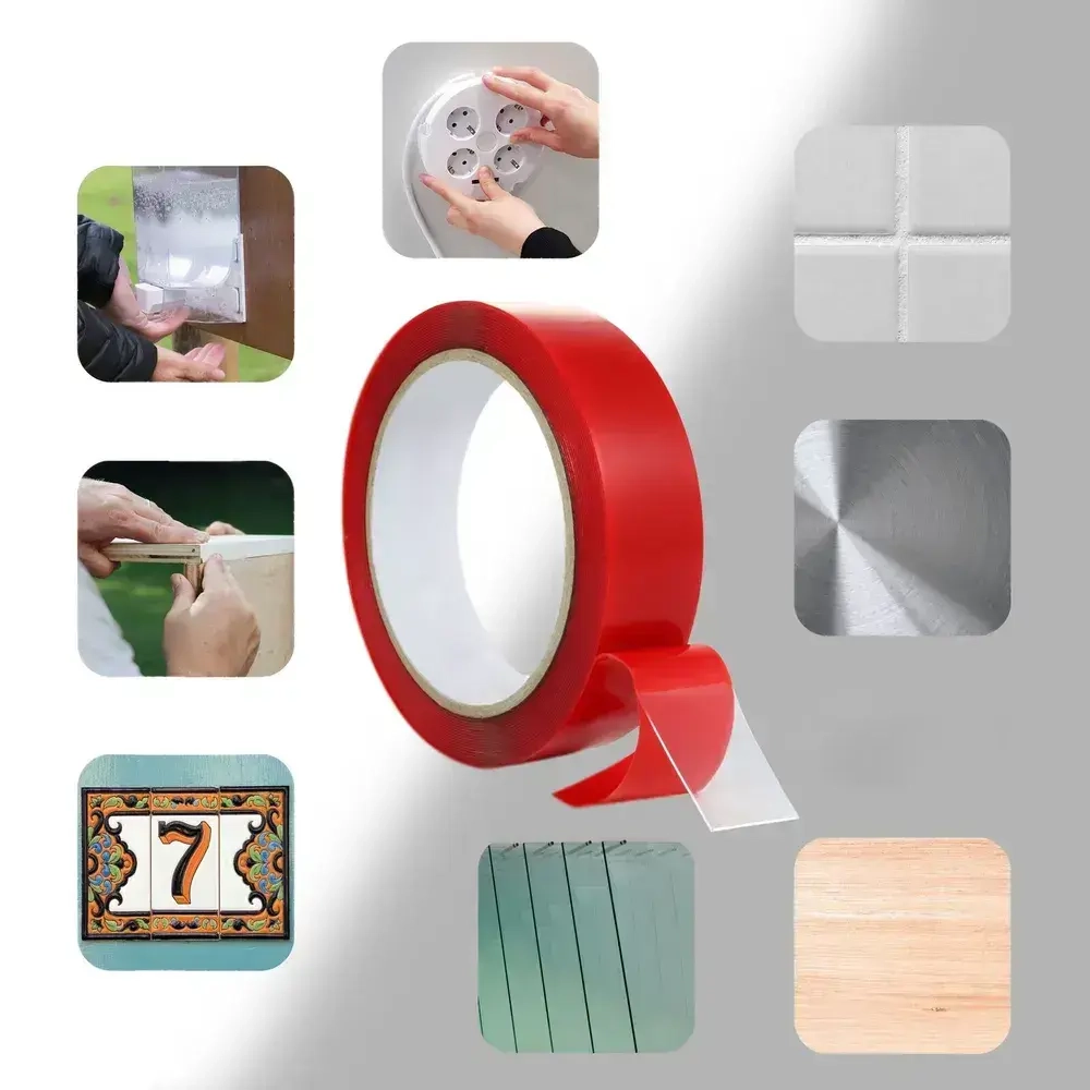 Скотч прозрачный двухсторонний акриловый 5 мм Помощник PM-INR04