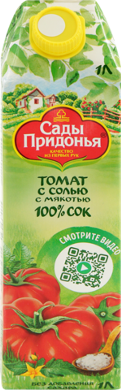 Сок Сады Придонья Томат / Sady Pridonya Tomat 1л - тетра-пак