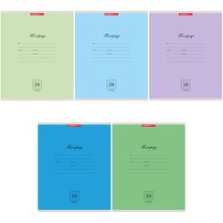 Dəftər \ Тетрадь 24 листа А5 клетка Однотонная Микс