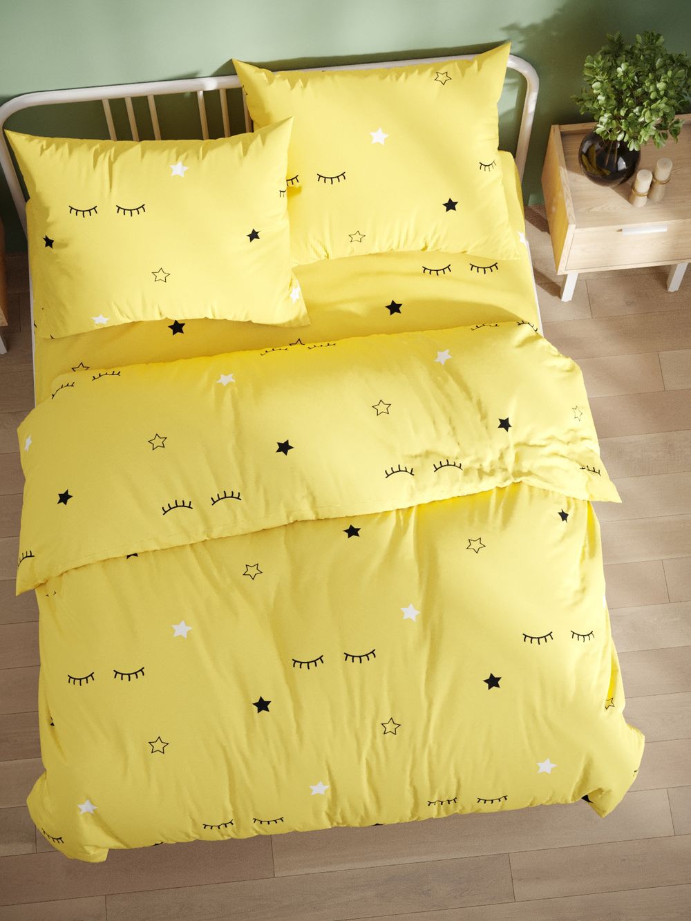 Наволочка комплект 2шт Полисатин Мечта "SMILE (компаньон)" 70x70 см на молнии