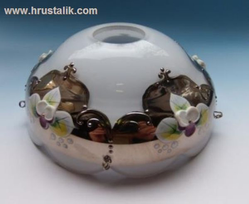 Смальта белая серебро. Розетка №1