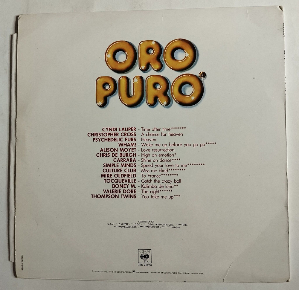 Винтажная виниловая пластинка LP Сбрник Oro Puro 4 (Italy 1974)