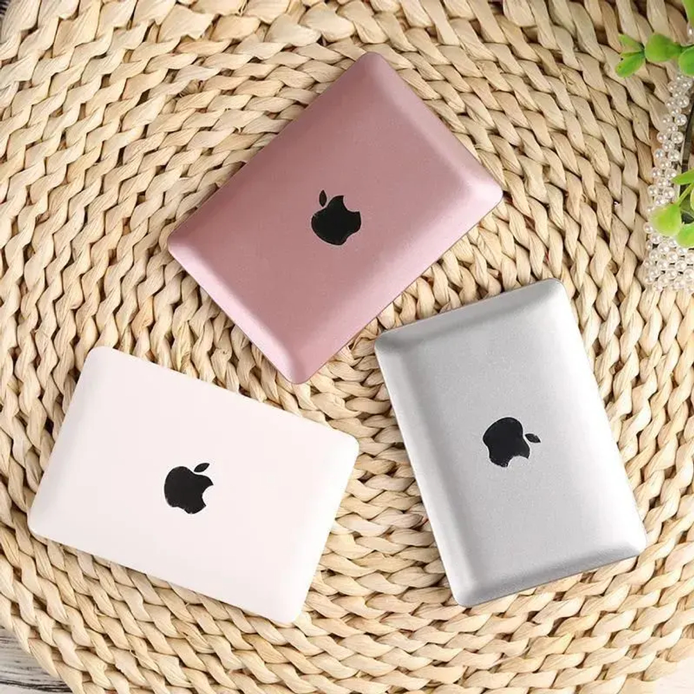 Зеркало карманное в виде макбук Apple серебрянное