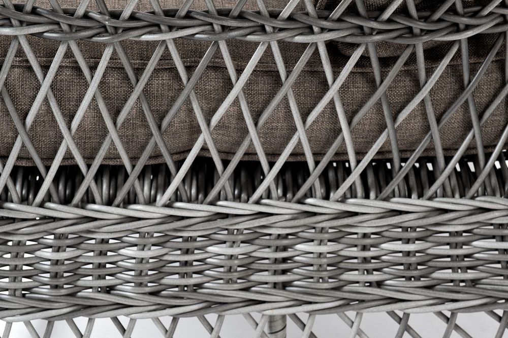 "Гранд Латте" диван трехместный из искусственного ротанга, цвет графит