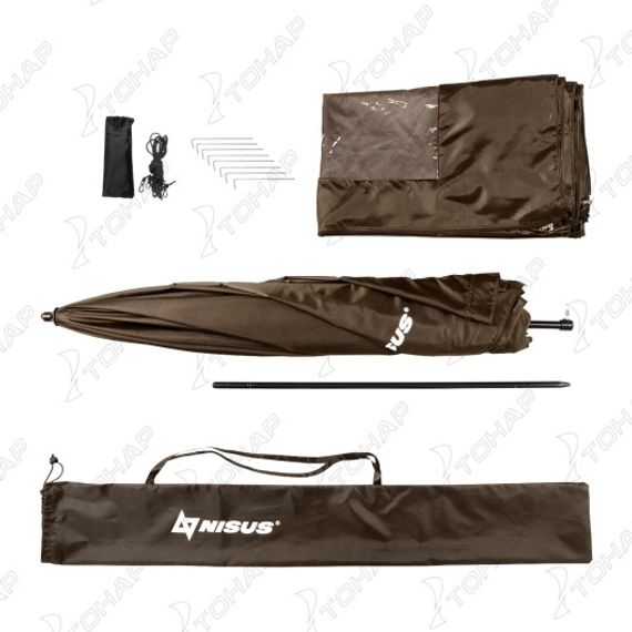 Зонт с тентом d 2,4м прямой закрытый (19/22/210D) (N-240-TZ) NISUS