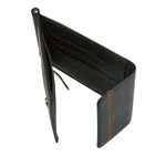 Зажим для купюр FABULA "Brooklyn", натуральная кожа, контрастная отстрочка, 86х126 мм, черный, Z.11.BR