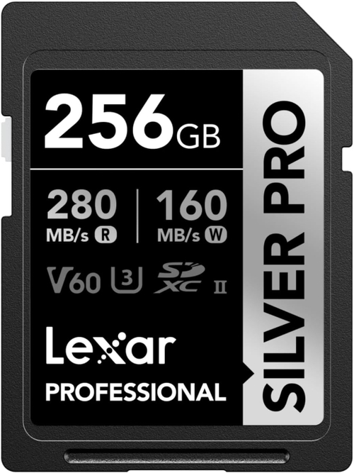 Lexar Silver Pro SD Card 256GB, UHS-II, V60, U3, C10