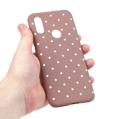 Чехол ТПУ в горошек для Xiaomi Redmi 7, 011374 Черный