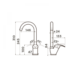 Кухонный смеситель Omoikiri Umi-BE