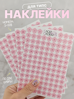 Наклейки 1-228 Ромашки розовые