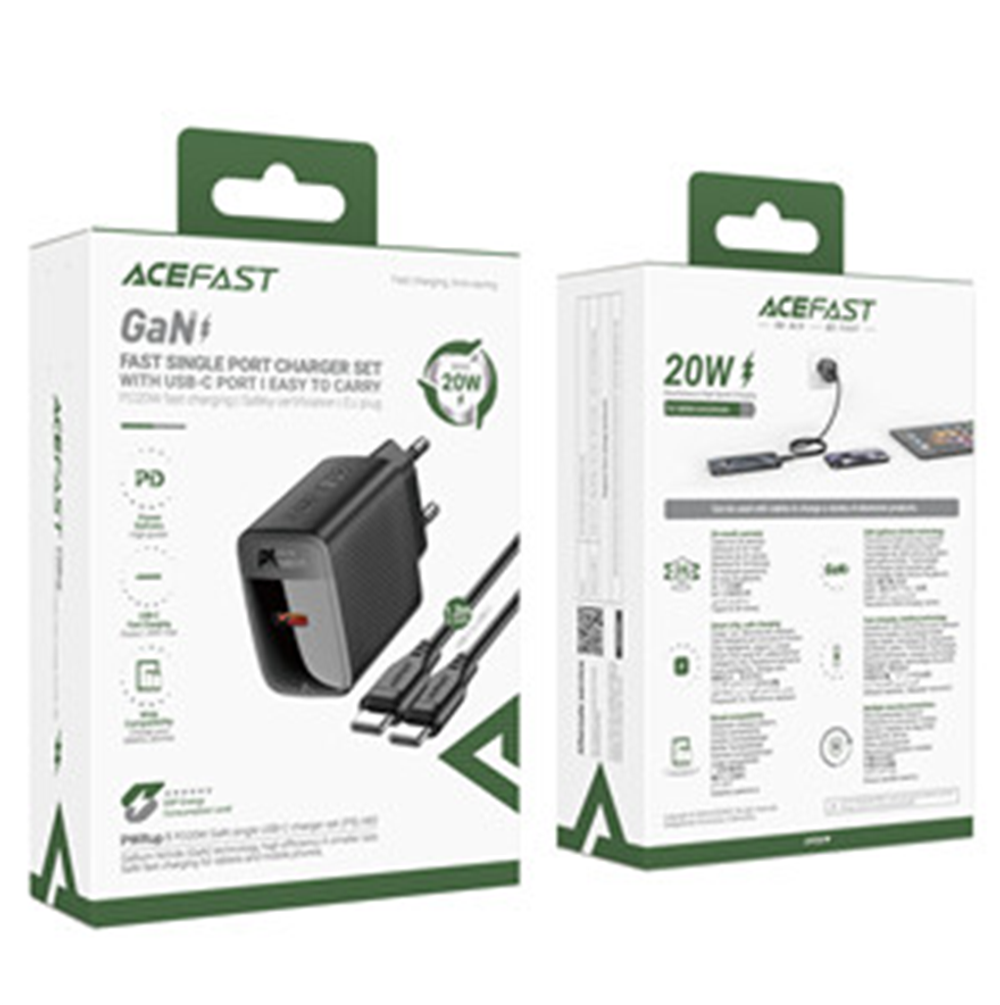 A82 PD20W GaN single USB-C charger set (P5) (EU)
