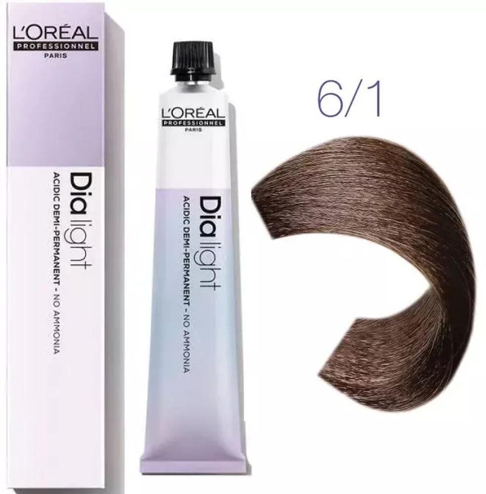 L&#39;Oreal Professionnel Dia Light 6.1 темный блондин пепельный 50мл