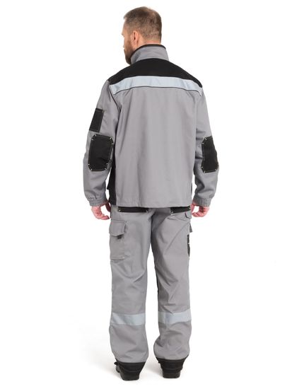 Костюм "Канзас" (куртка+п/к) цвет св.серый с черным