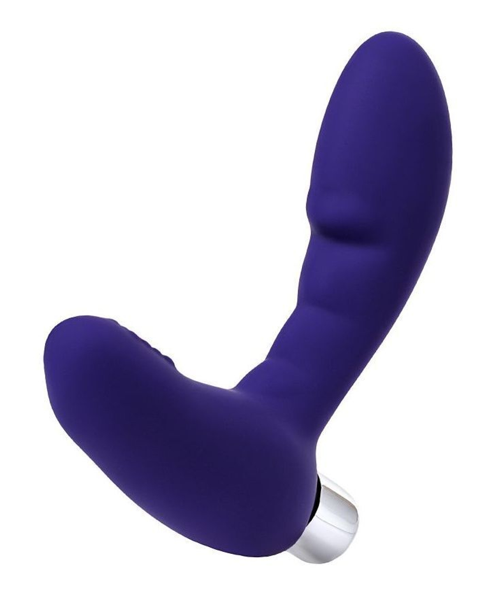 Фиолетовый вибростимулятор простаты Bruman - 12 см