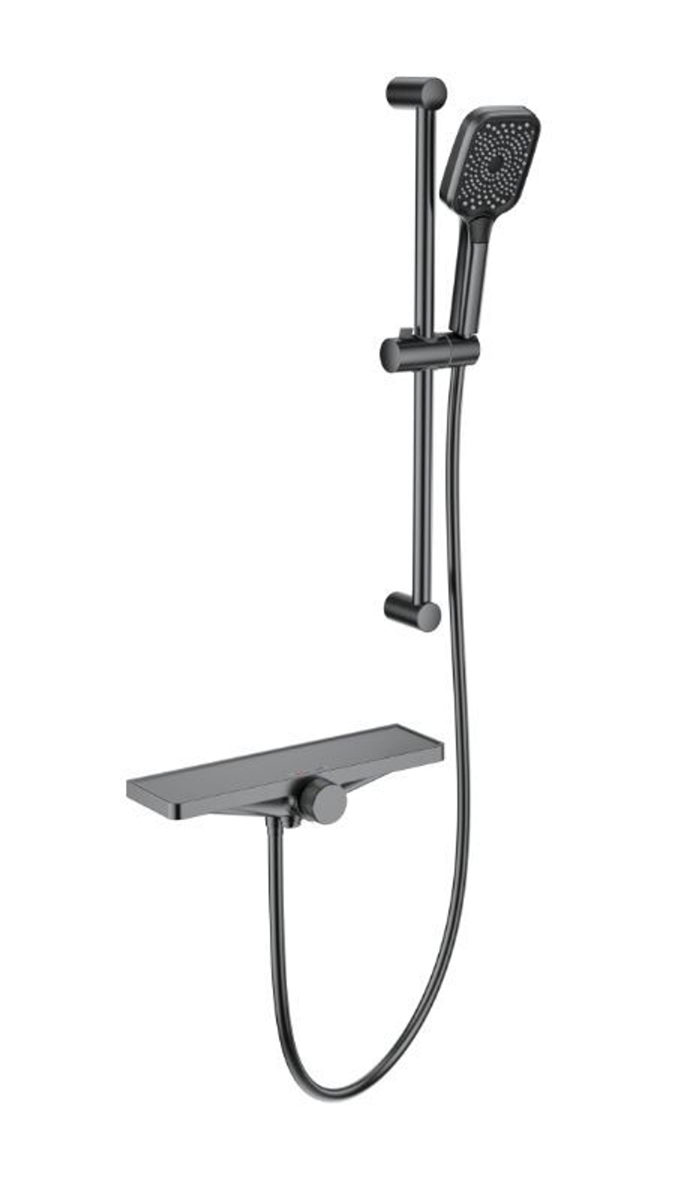 Смеситель для ванны с душем WONZON & WOGHAND Onix, Темный графит (WW-B2551-A-BGG)