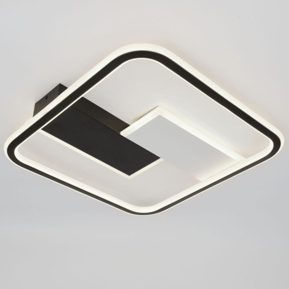 Светильник потолочный светодиодный ЭРА Модерн Henri CLL-1-104W 3K-6,5K RC BK с ДУ черный