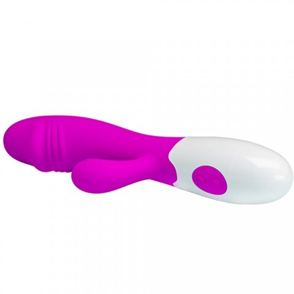 Вибратор-кролик Baile Pretty Love Snappy с вибростимулятором клитора 19,5х3,1 см