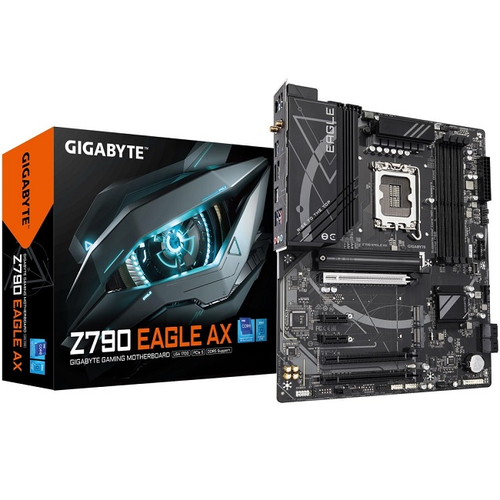 Материнская плата GIGABYTE Z790 EAGLE AX (LGA1700/Z790/4xDDR5/3xPCI-Ex16/3xM.2/SB7.1/GLAN/Wi-Fi/BT/DisplayPort/HDMI/ATX)