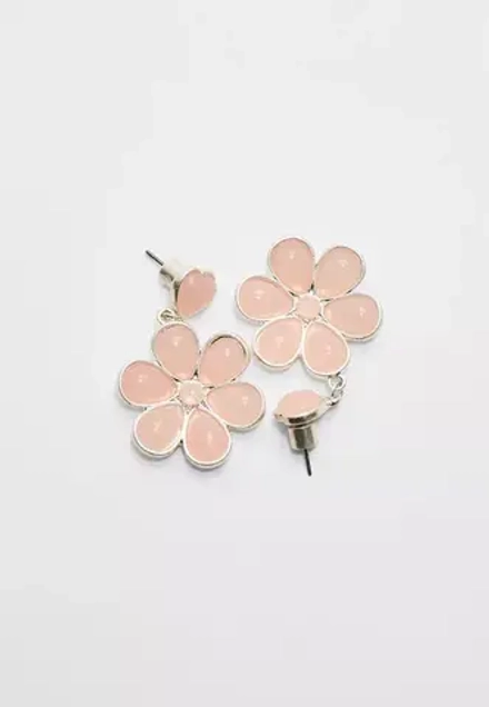 STRADIVARIUS Серьги с цветами, розовый